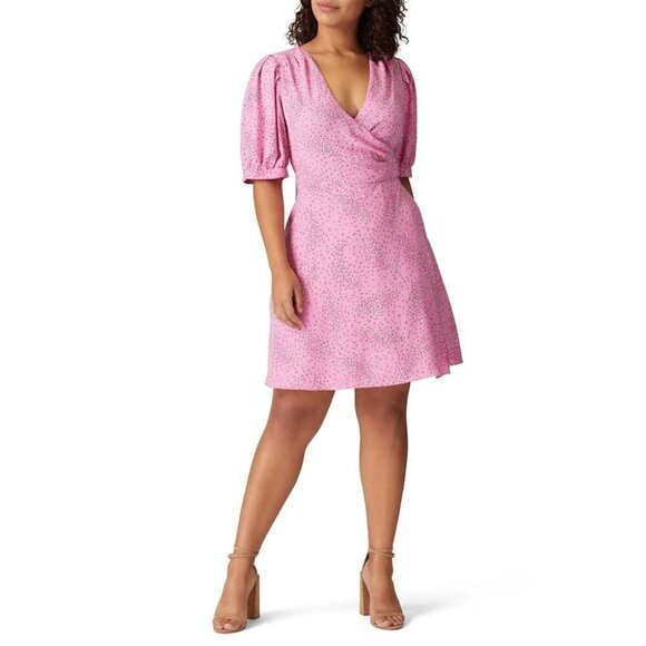 KATE SPADE 0 New Meadow Faux Wrap Dress in Pink Floral NWOT - Picture 4 of 13